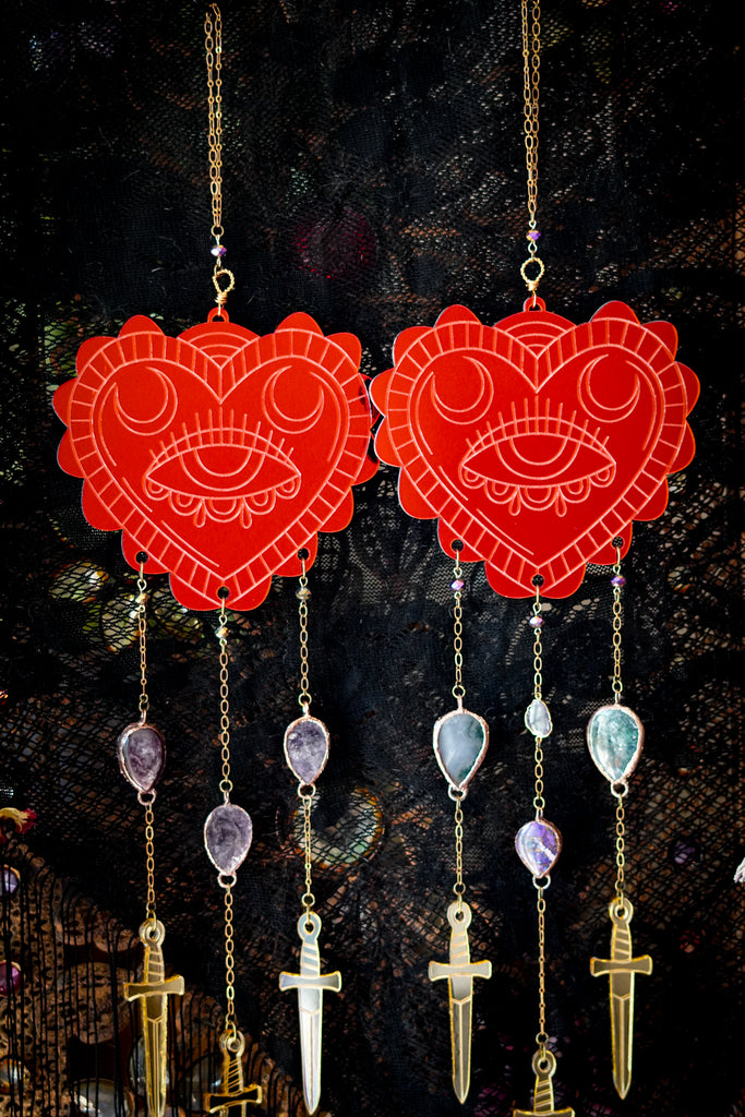 Heart Release Eye Drop Suncatchers
