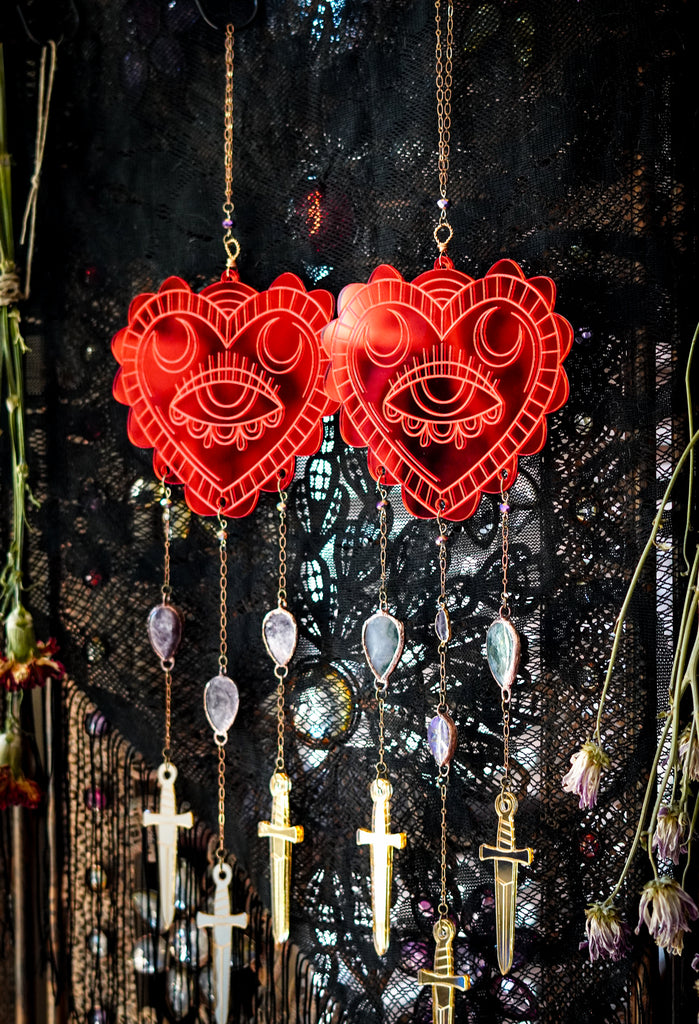 Heart Release Eye Drop Suncatchers