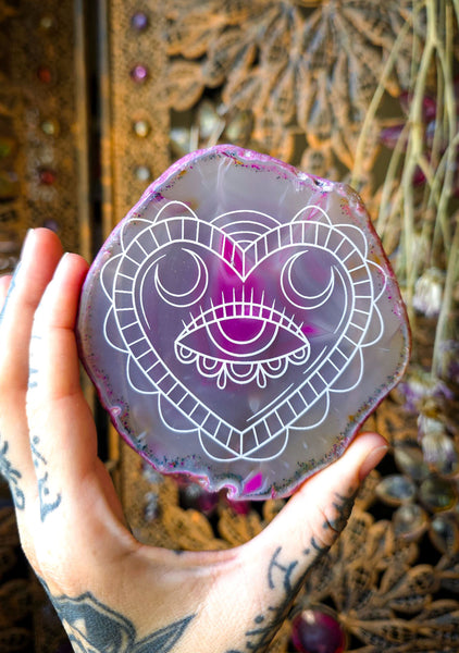Agate Slice - Sweetheart Pink