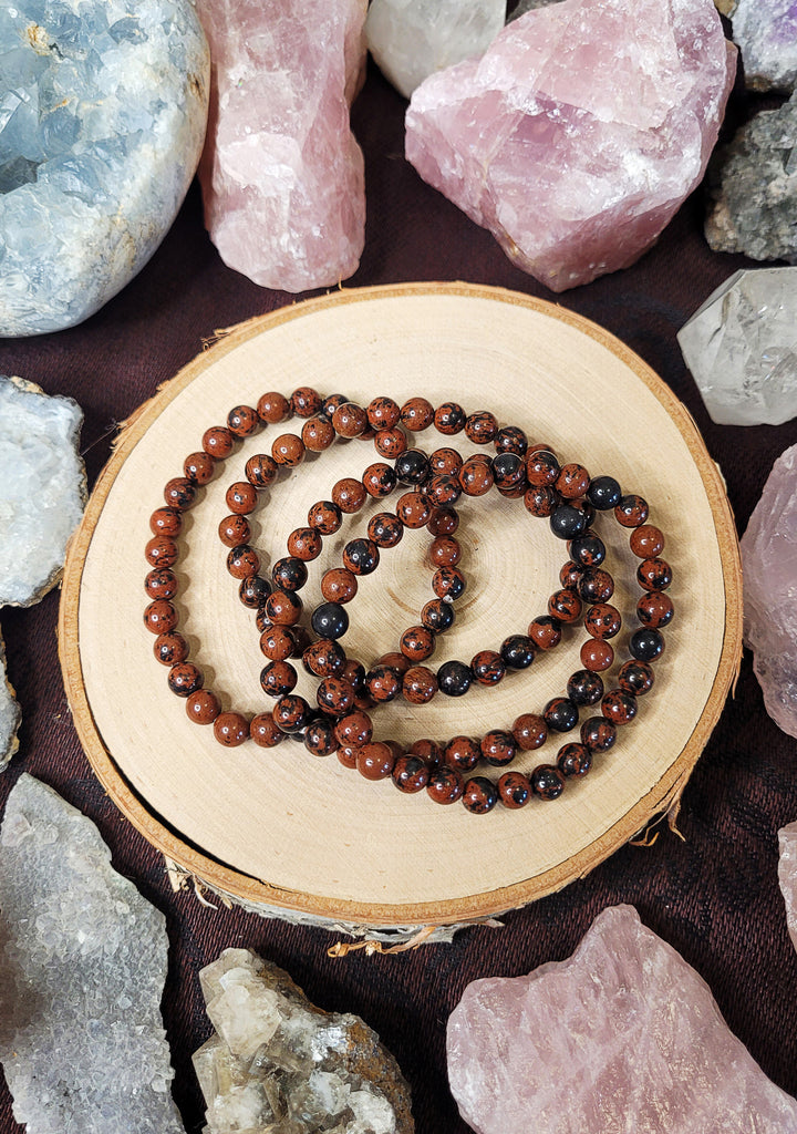 Mahagony Obsidian Crystal Bracelet