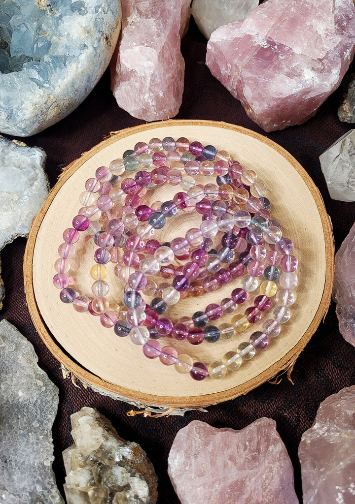 Rainbow Fluorite Crystal Bracelet
