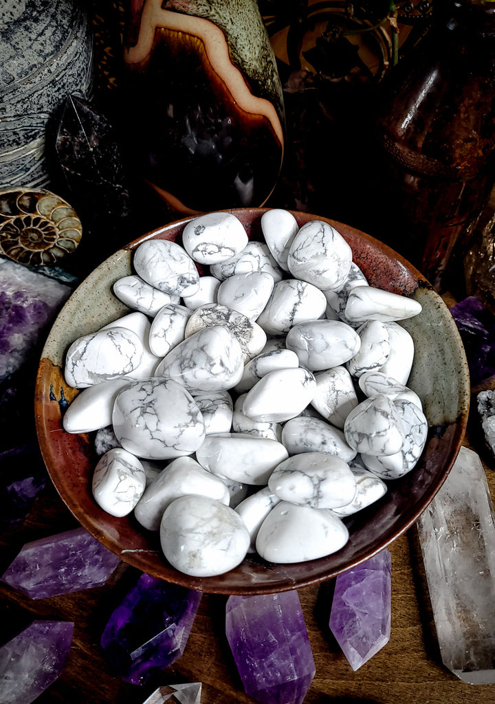Howlite Tumbled Crystals - Set of 3