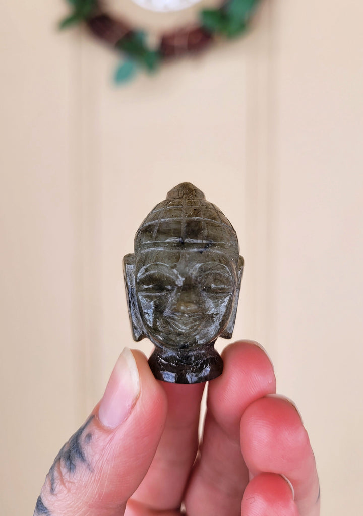 Labradorite Buddha Head