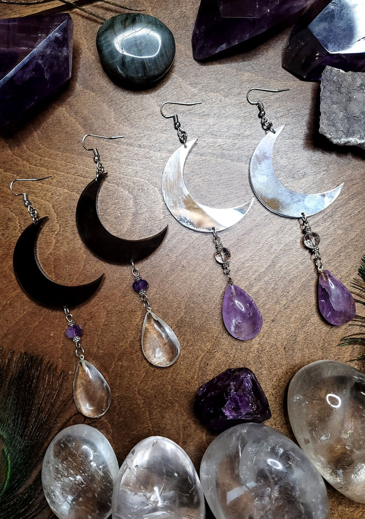 Moon Crystal Earrings