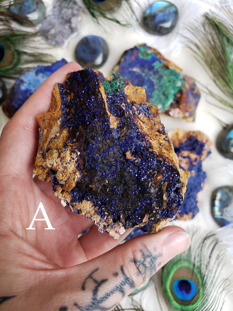 Azurite with Malachite Raw Stones