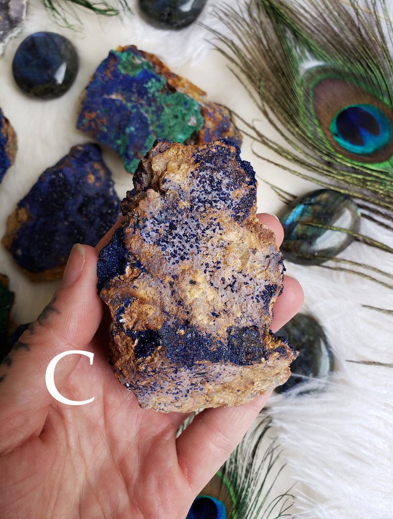 Azurite with Malachite Raw Stones
