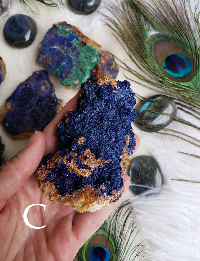 Azurite with Malachite Raw Stones