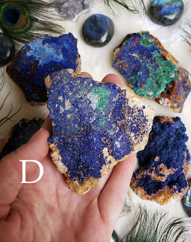 Azurite with Malachite Raw Stones