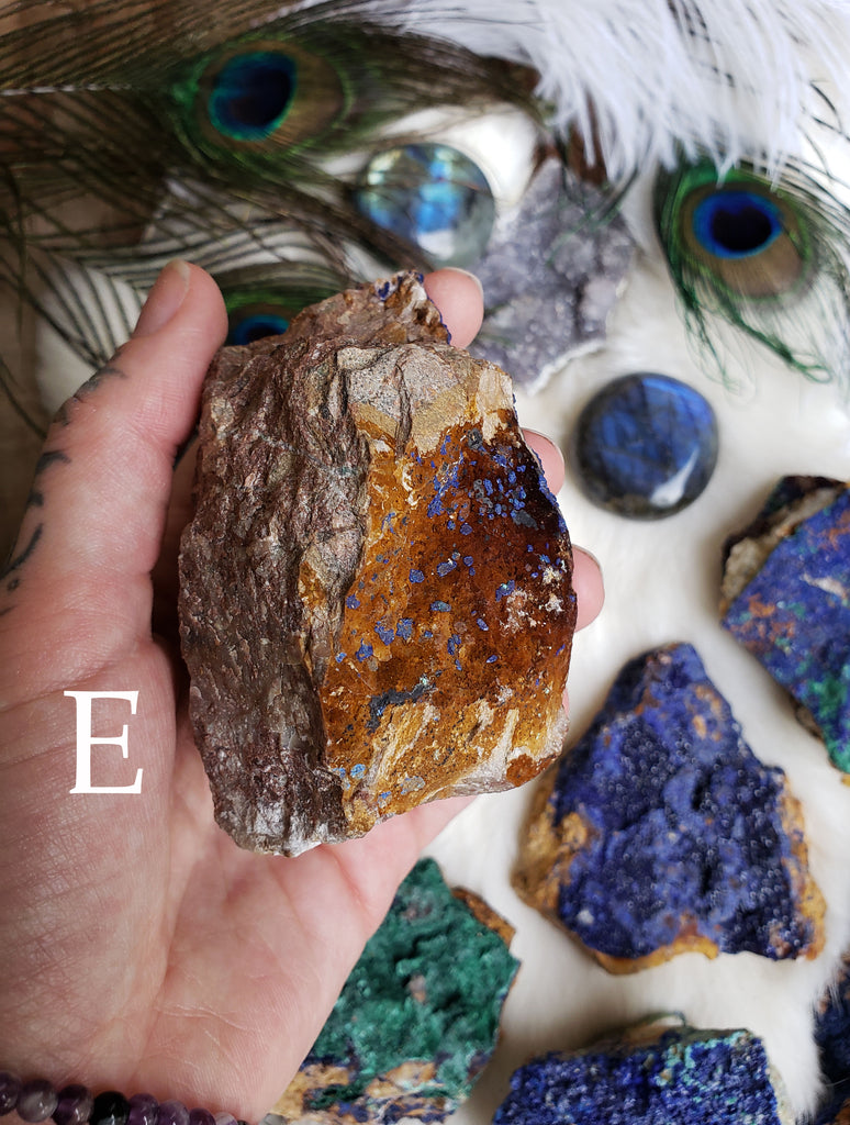 Azurite with Malachite Raw Stones