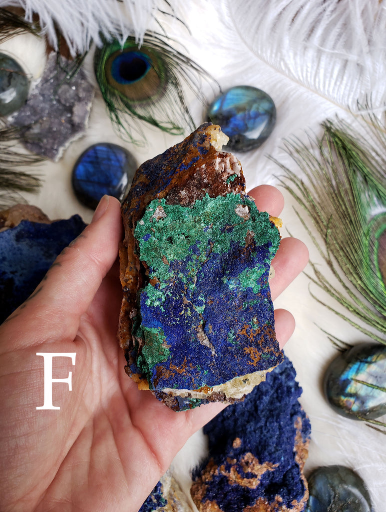 Azurite with Malachite Raw Stones