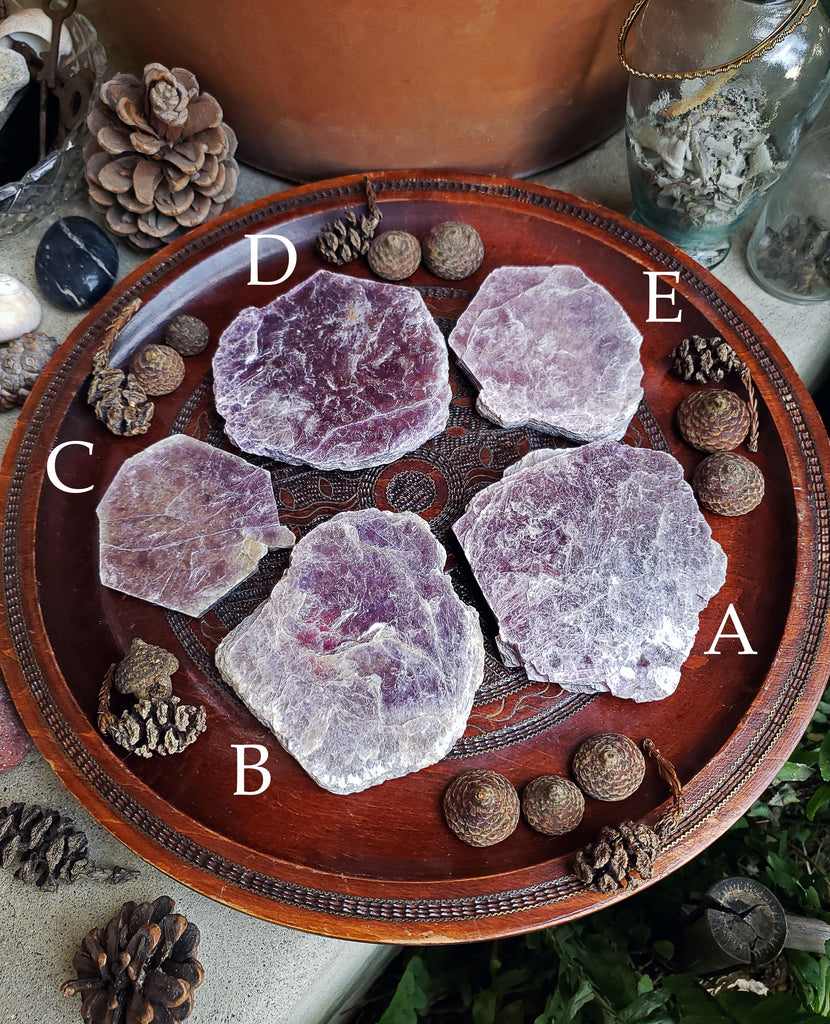 Lepidolite Crystal Slabs