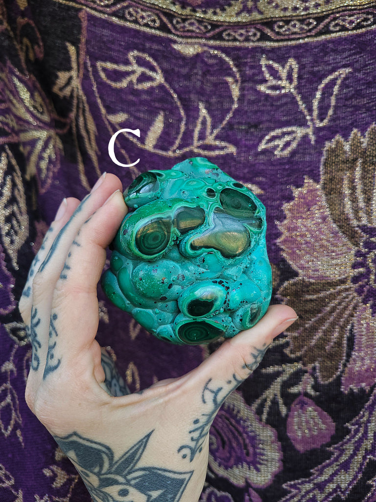 Chrysocolla and Malachite Crystal Free Forms
