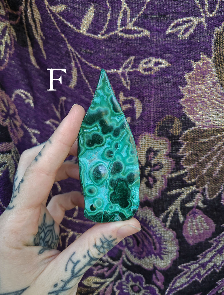 Chrysocolla and Malachite Crystal Free Forms
