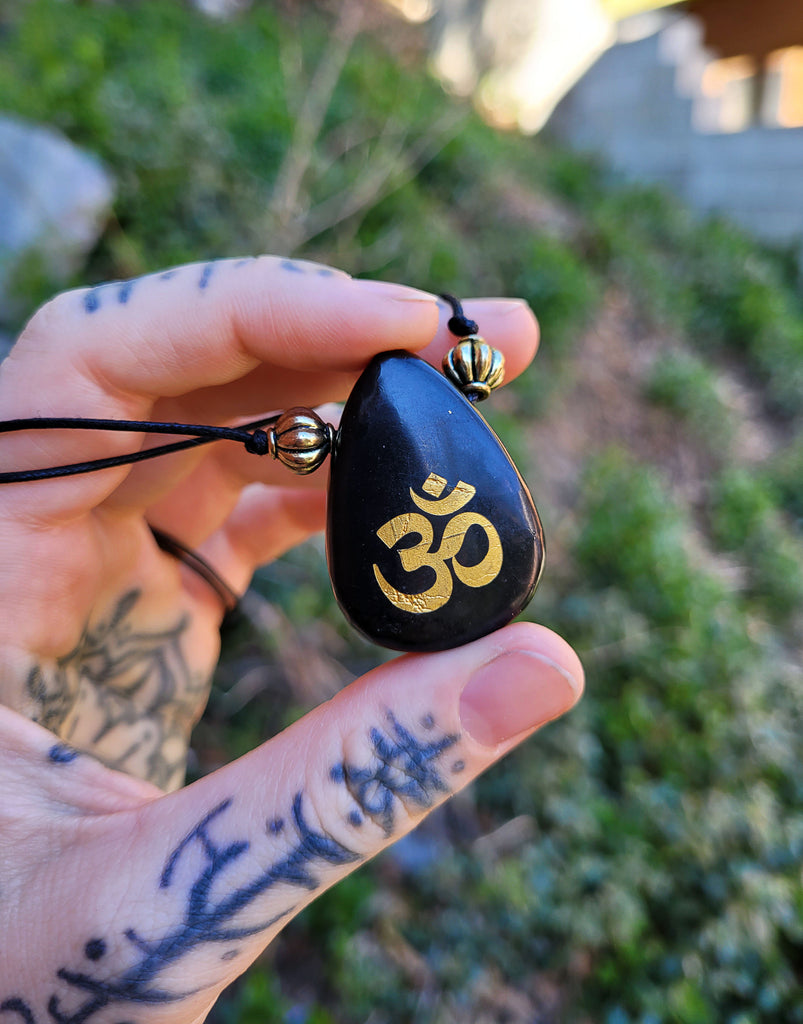 Shungite Gold Totem Amulet Necklace