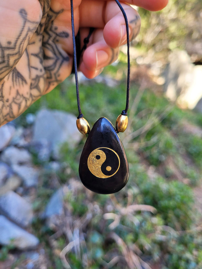 Shungite Gold Totem Amulet Necklace