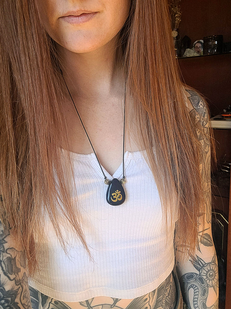 Shungite Gold Totem Amulet Necklace