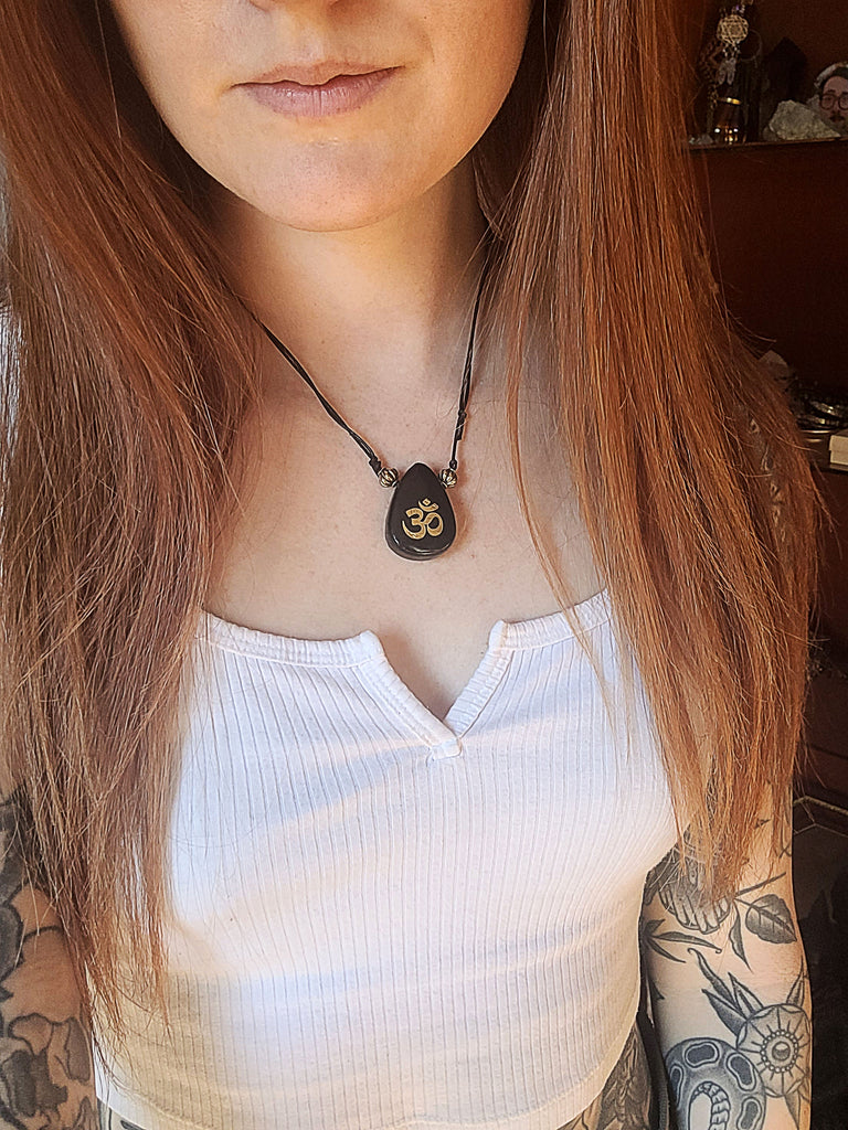 Shungite Gold Totem Amulet Necklace