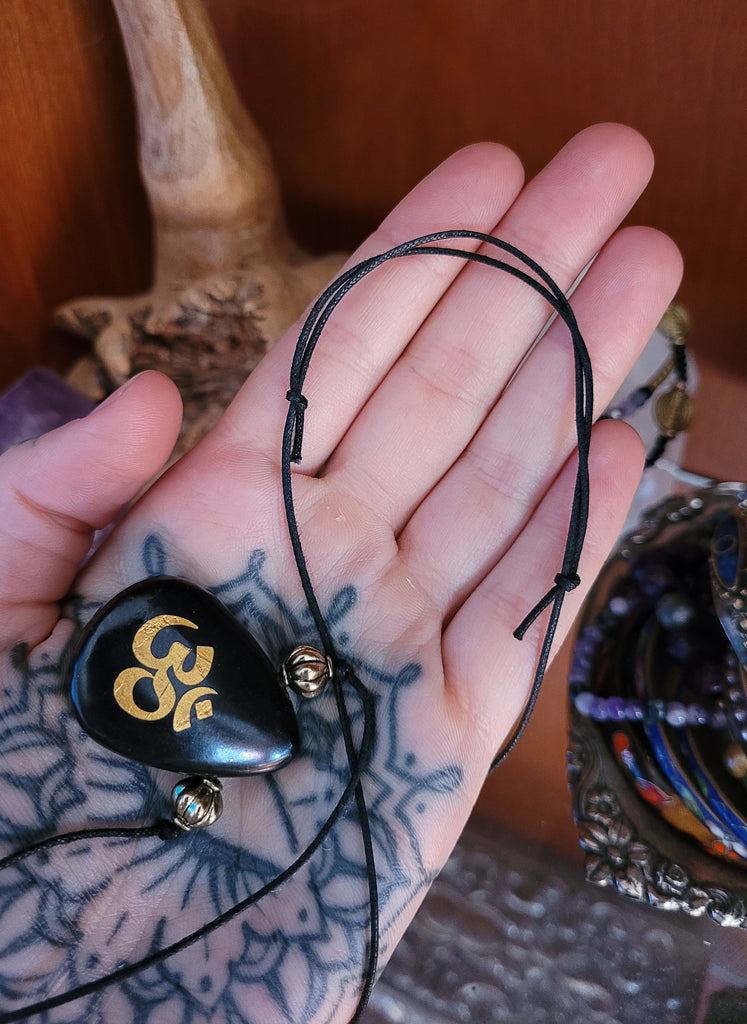 Shungite Gold Totem Amulet Necklace