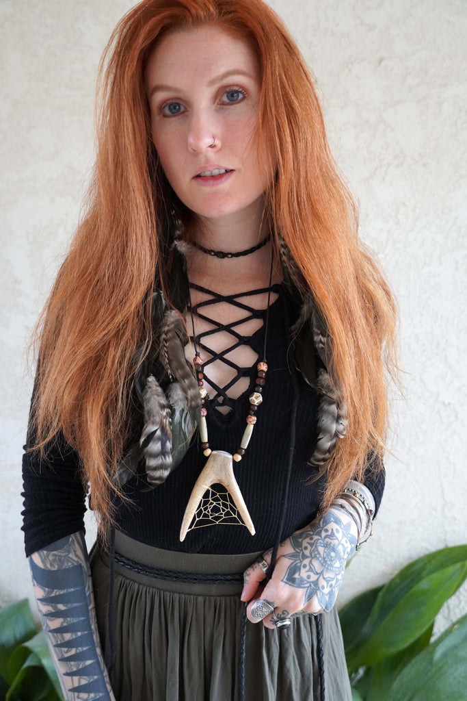 Shamanic Deer Antler Totem Necklaces