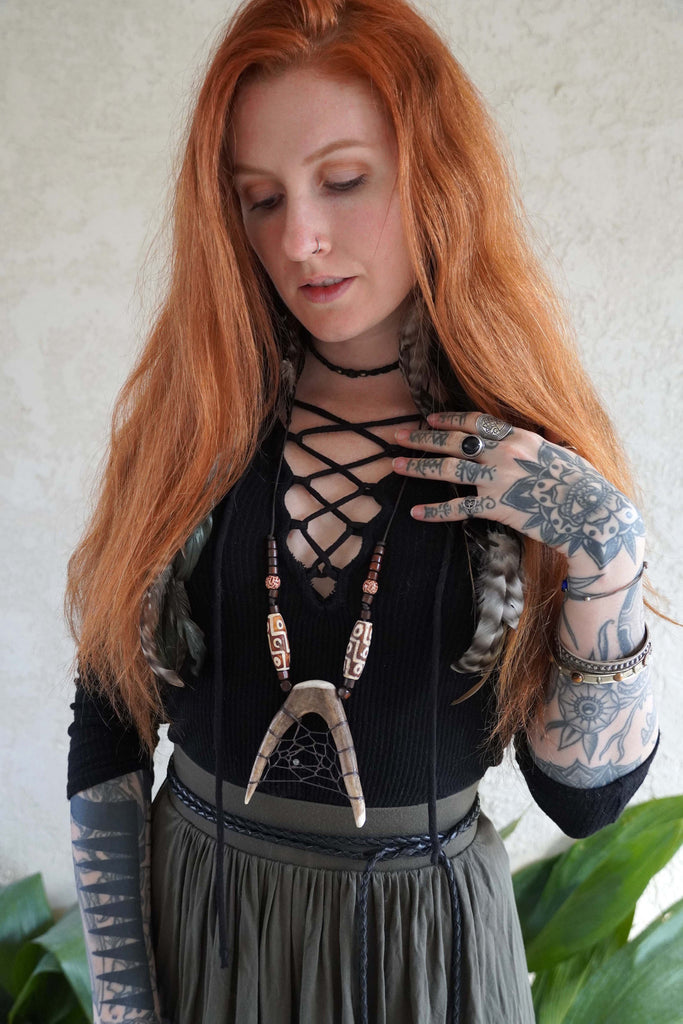 Shamanic Deer Antler Totem Necklaces