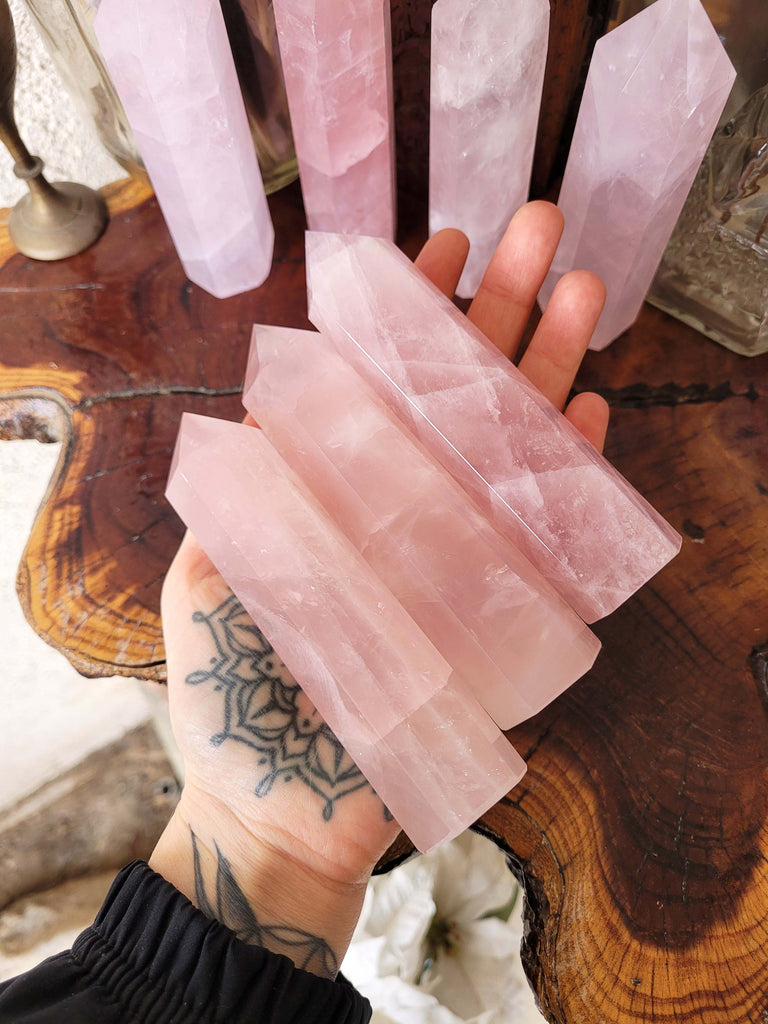 Rose Quartz Polished Crystal Towers