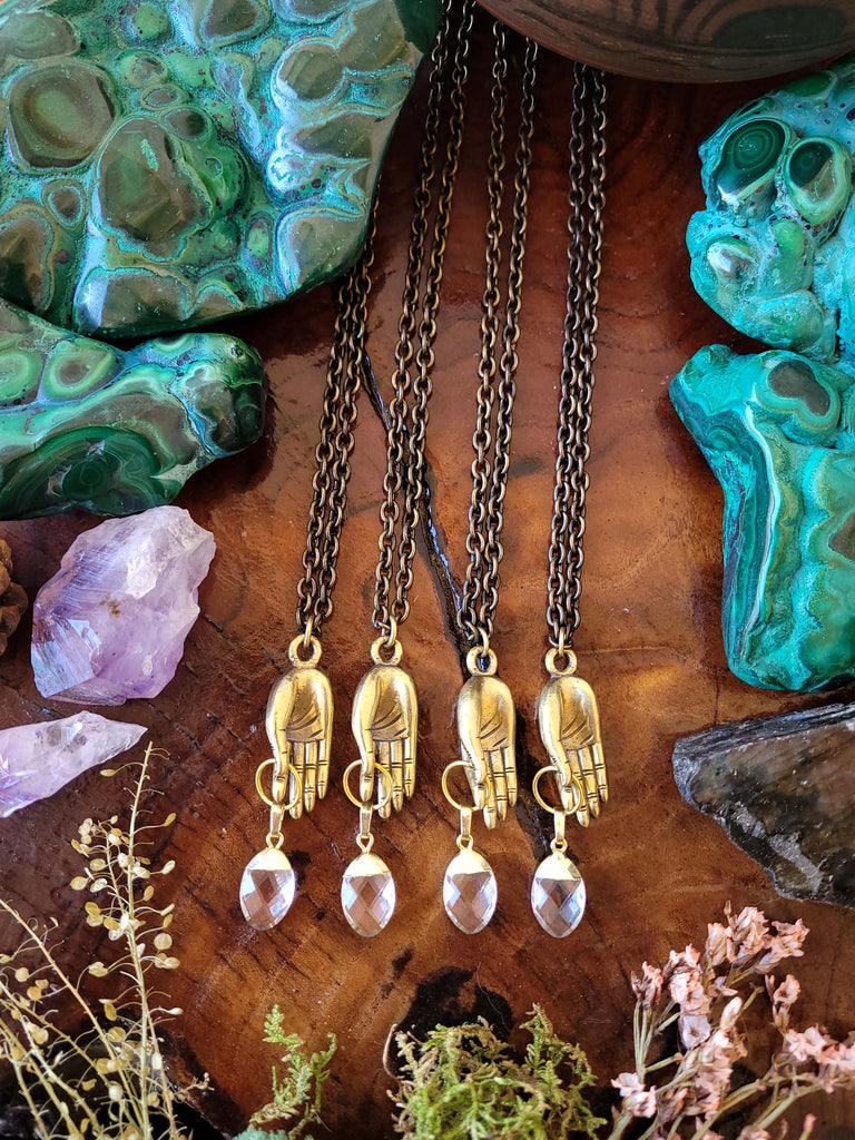 Quartz Crystal Keeper Pendant Necklace