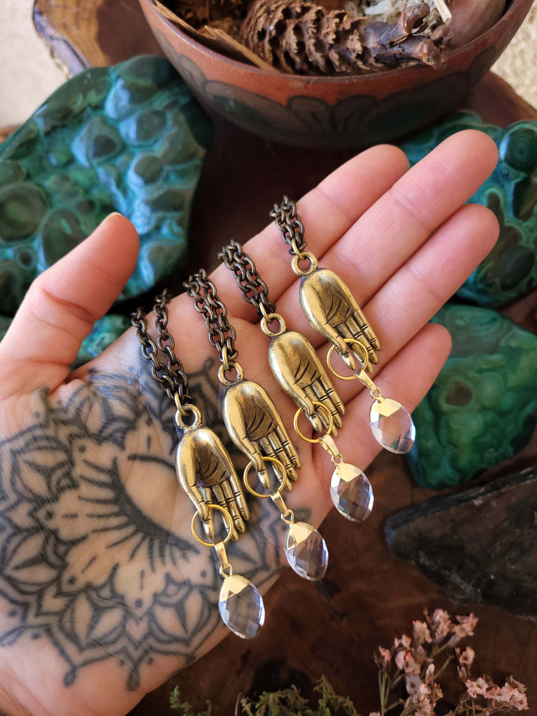 Quartz Crystal Keeper Pendant Necklace