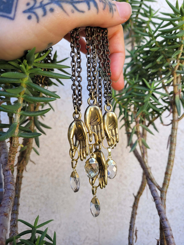 Quartz Crystal Keeper Pendant Necklace