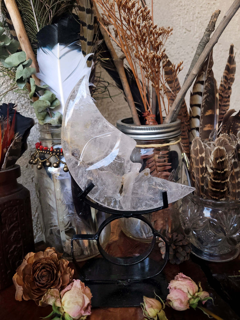 Quartz Moon Man Crescent Crystals