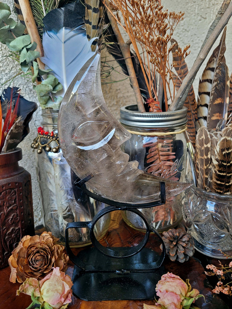 Quartz Moon Man Crescent Crystals