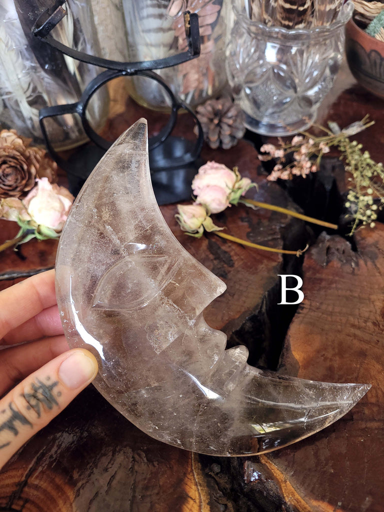 Quartz Moon Man Crescent Crystals