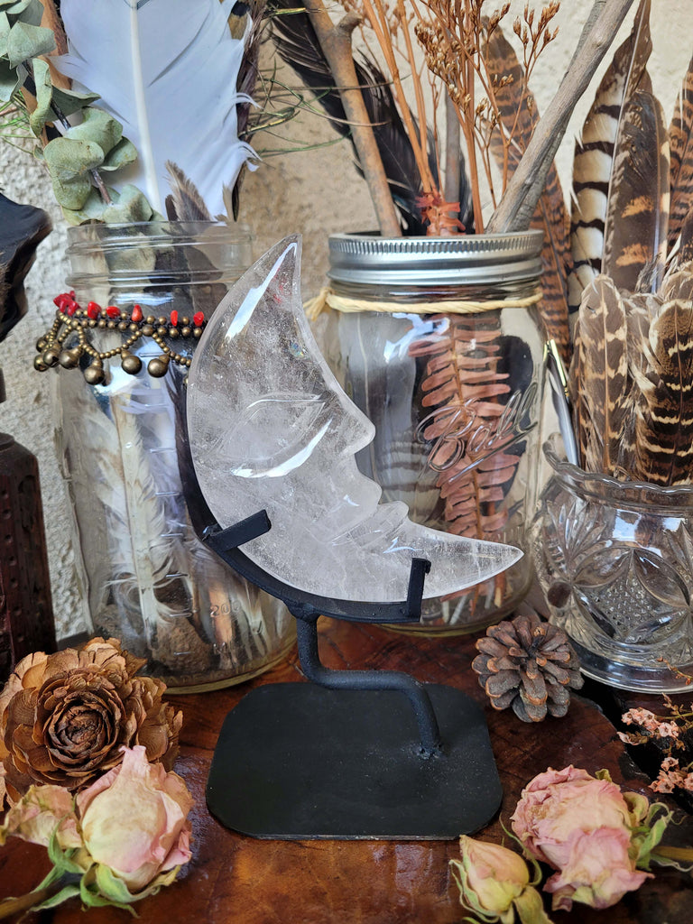 Quartz Moon Man Crescent Crystals