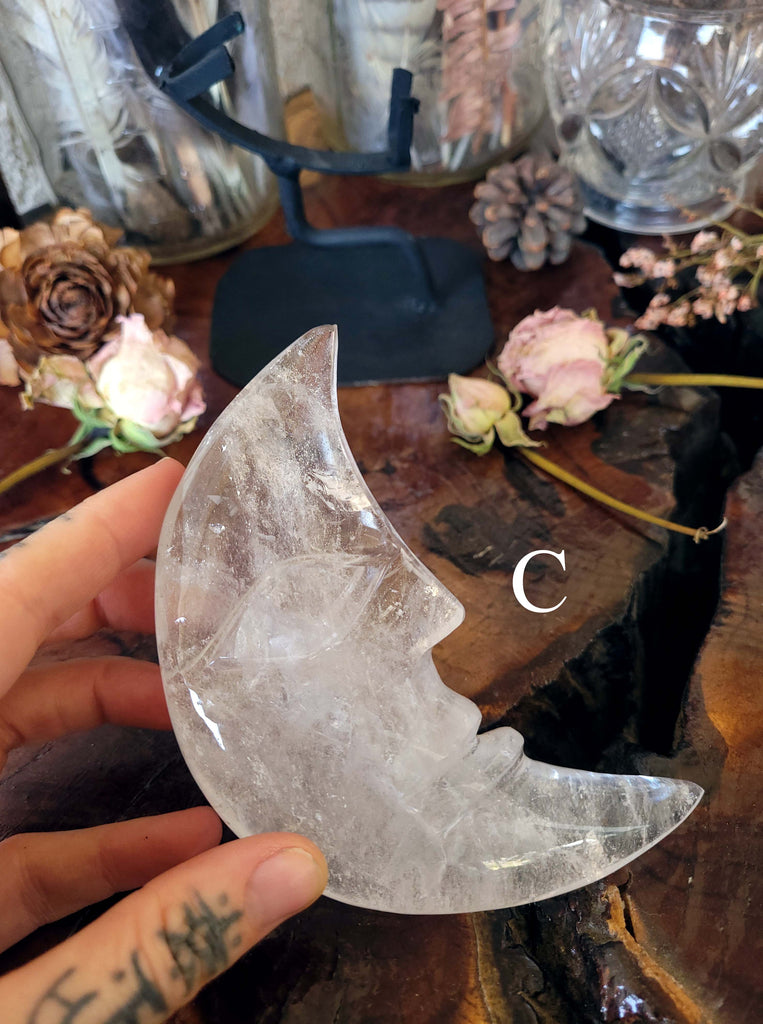 Quartz Moon Man Crescent Crystals