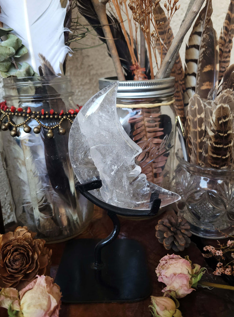 Quartz Moon Man Crescent Crystals