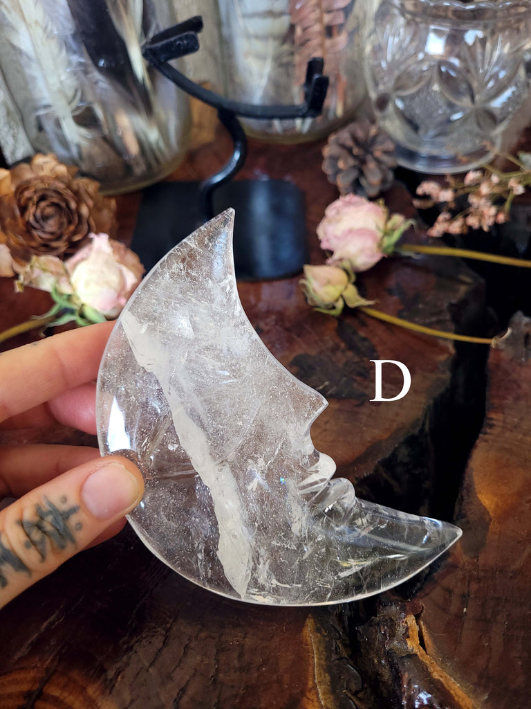 Quartz Moon Man Crescent Crystals