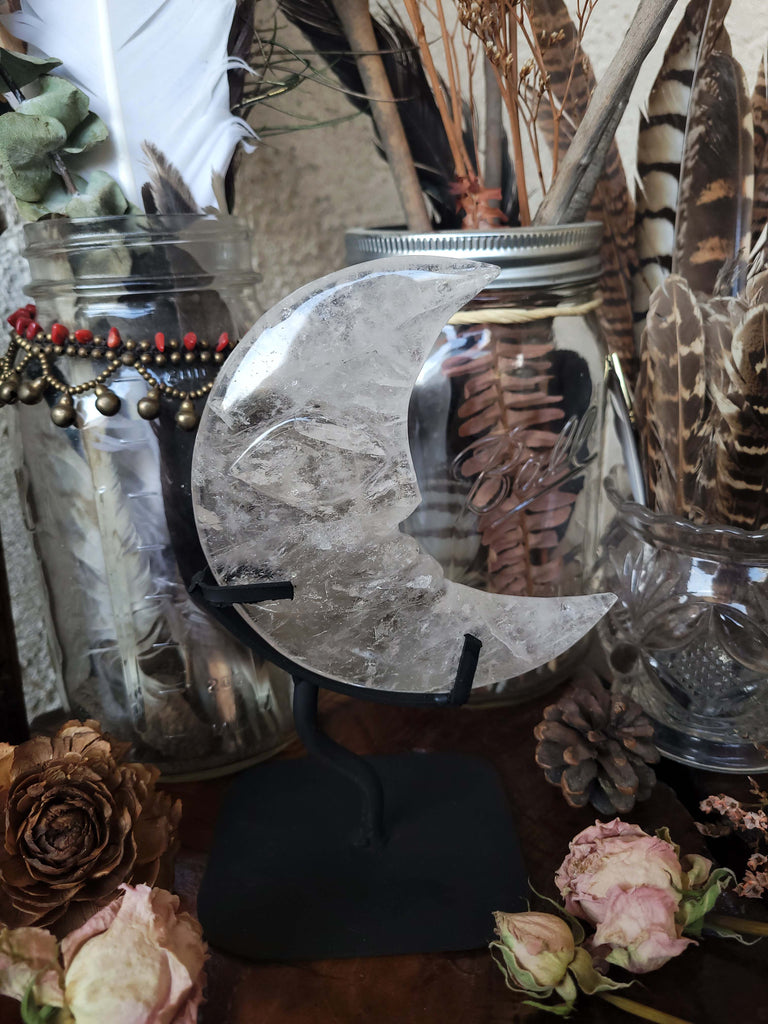 Quartz Moon Man Crescent Crystals