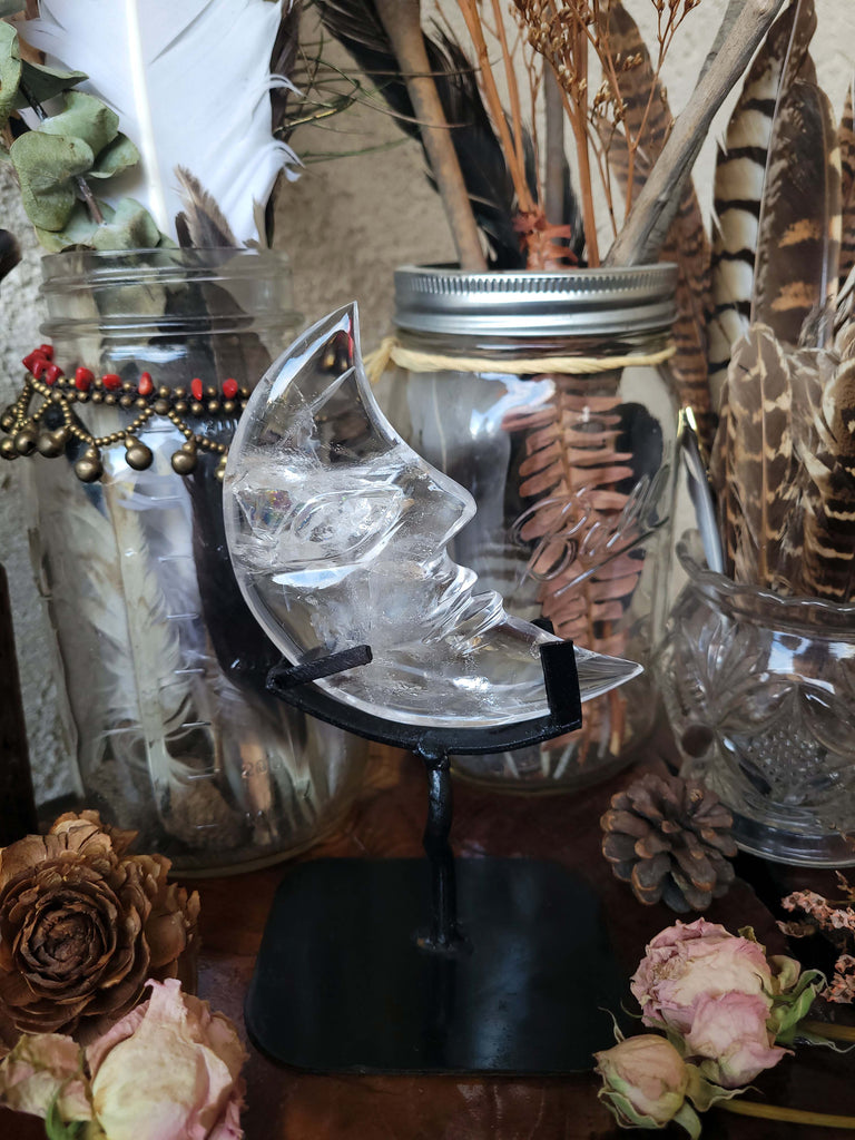 Quartz Moon Man Crescent Crystals