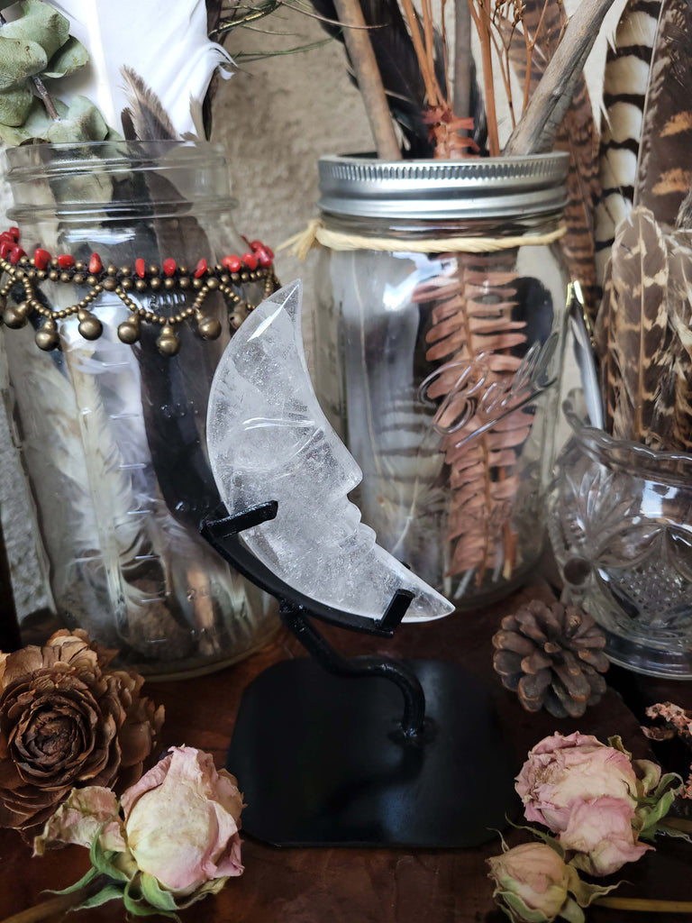 Quartz Moon Man Crescent Crystals