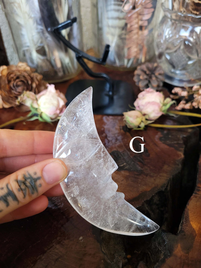 Quartz Moon Man Crescent Crystals