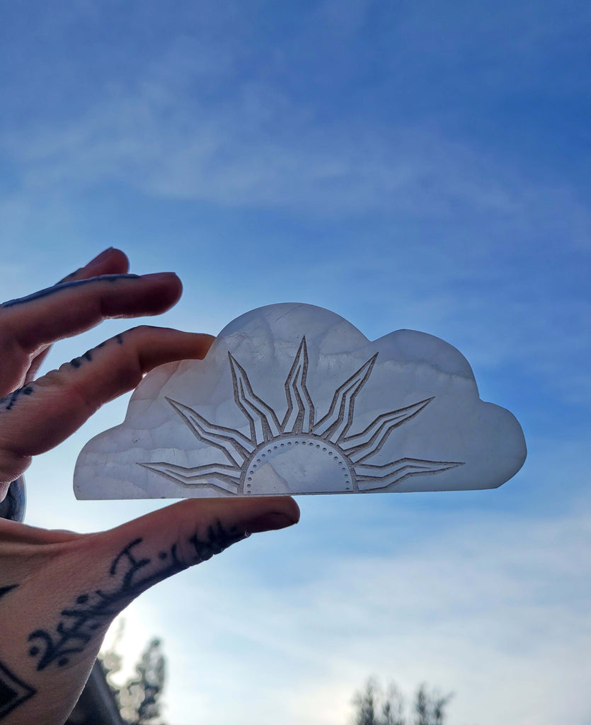 Selenite Sunshine Cloud Crystals