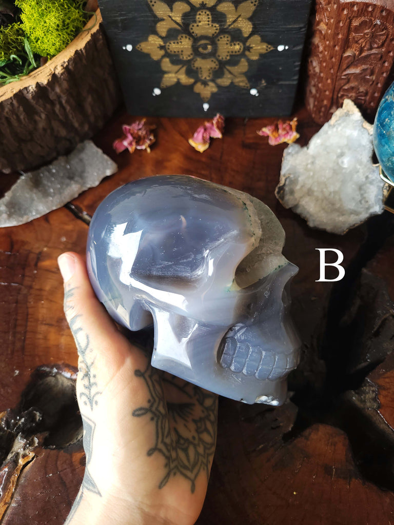 Agate Druzy Crystal Skulls