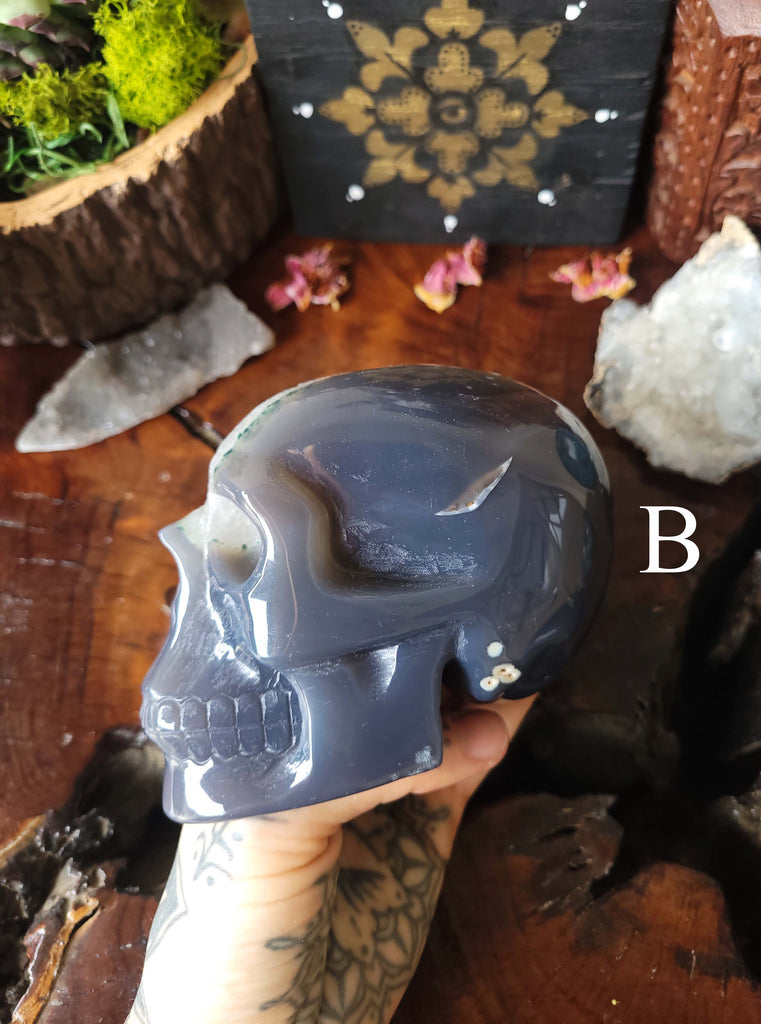 Agate Druzy Crystal Skulls