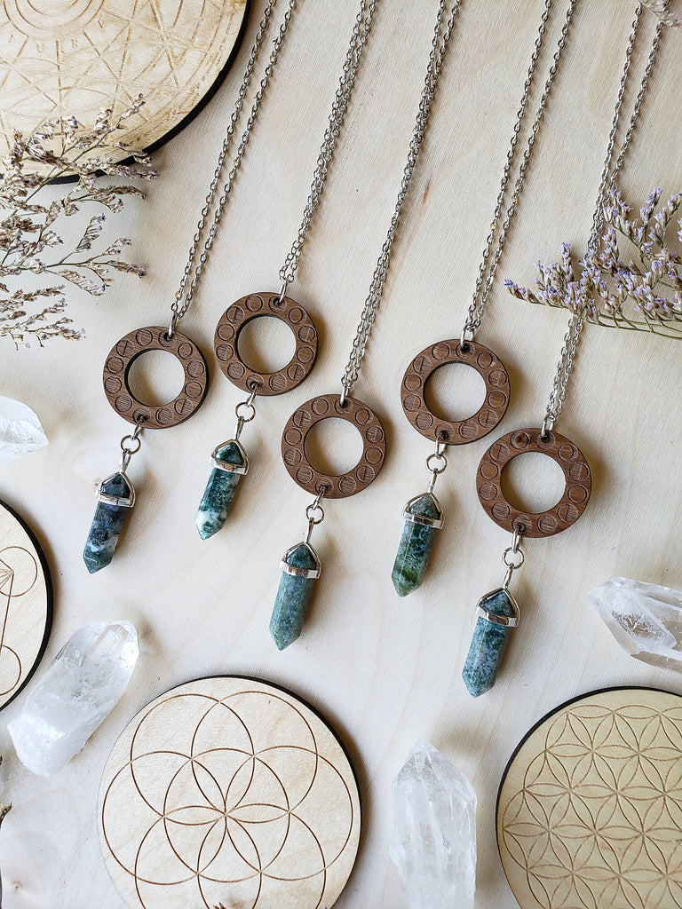 Moon Phase Crystal Amulets