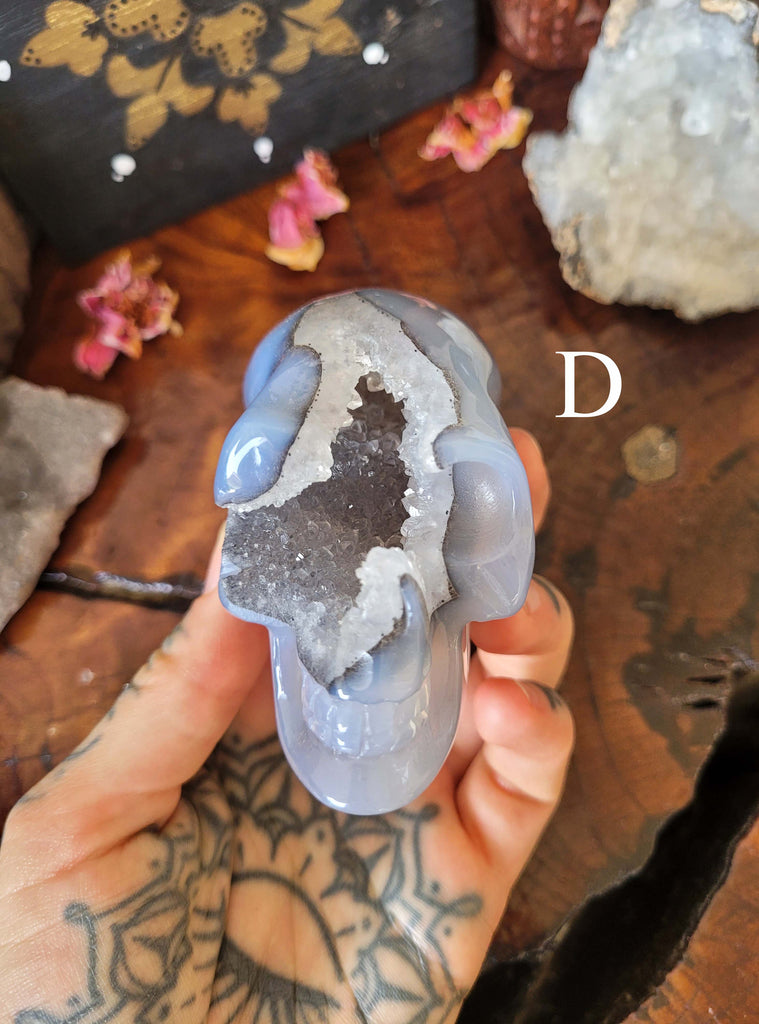 Agate Druzy Crystal Skulls
