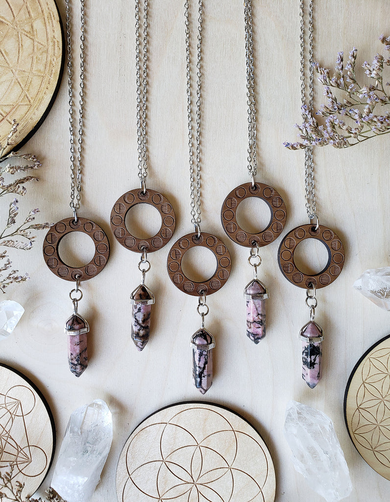Moon Phase Crystal Amulets