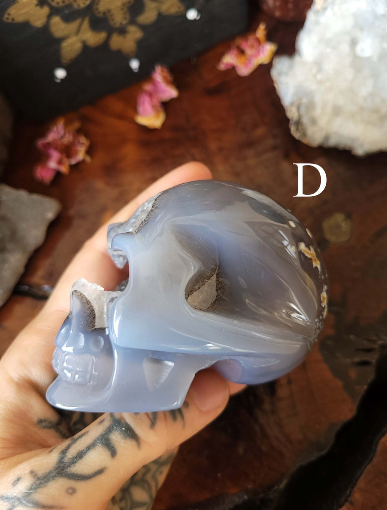 Agate Druzy Crystal Skulls