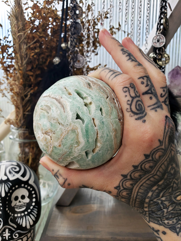 Caribbean Calcite Crystal Sphere