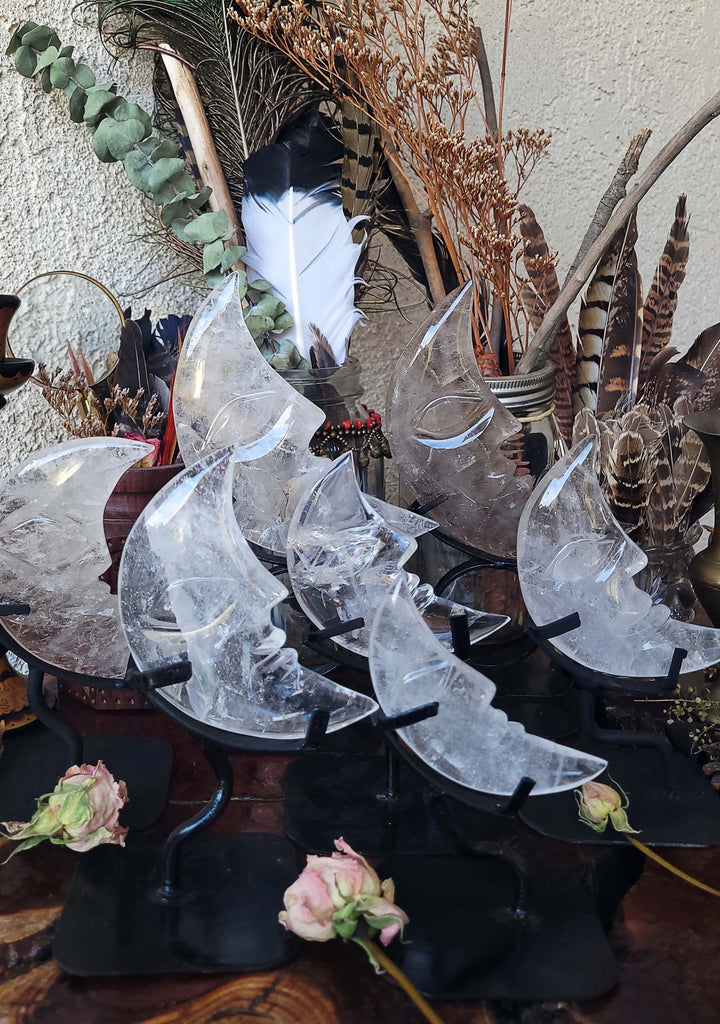 Quartz Moon Man Crescent Crystals