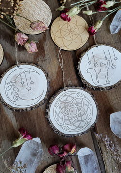 Wood Round Ornaments