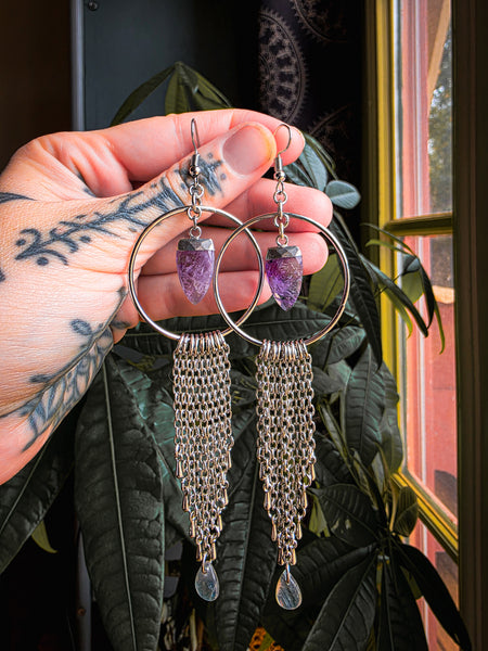 Gala Crystal Hoop Earrings